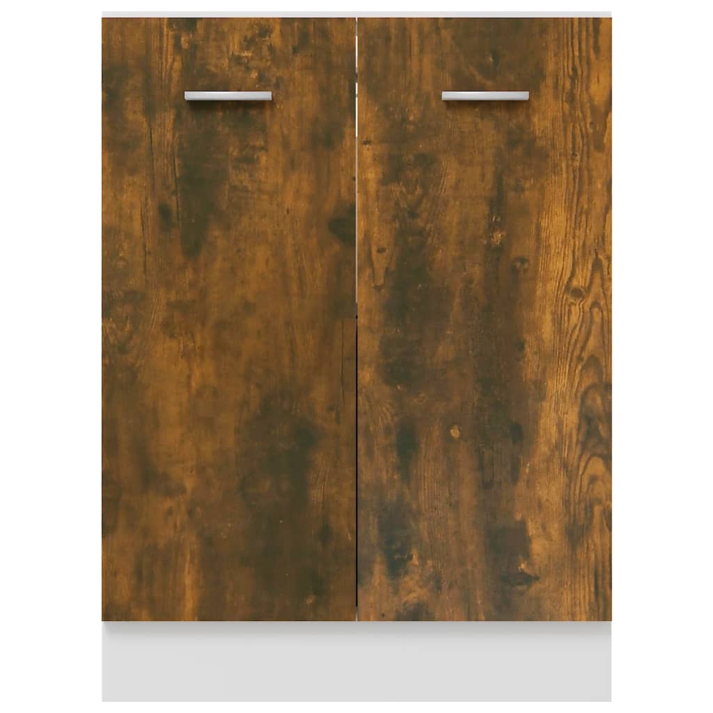 Onderkast 60x46x81,5 cm bewerkt hout gerookt eikenkleurig Onderkast