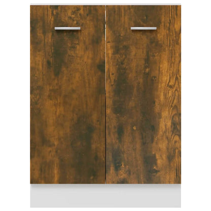 Onderkast 60x46x81,5 cm bewerkt hout gerookt eikenkleurig Onderkast