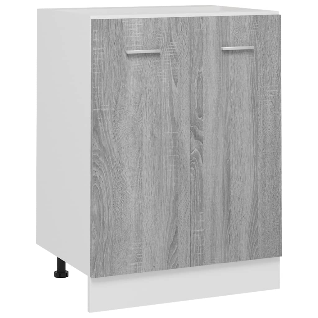 Onderkast 60x46x81,5 cm bewerkt hout grijs sonoma eikenkleurig Onderkast