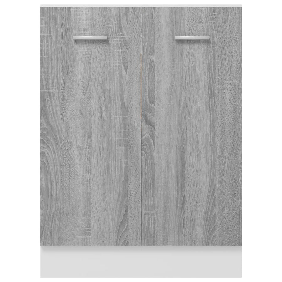Onderkast 60x46x81,5 cm bewerkt hout grijs sonoma eikenkleurig Onderkast