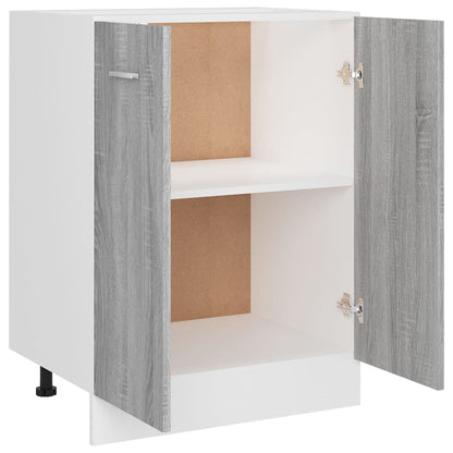 Onderkast 60x46x81,5 cm bewerkt hout grijs sonoma eikenkleurig Onderkast