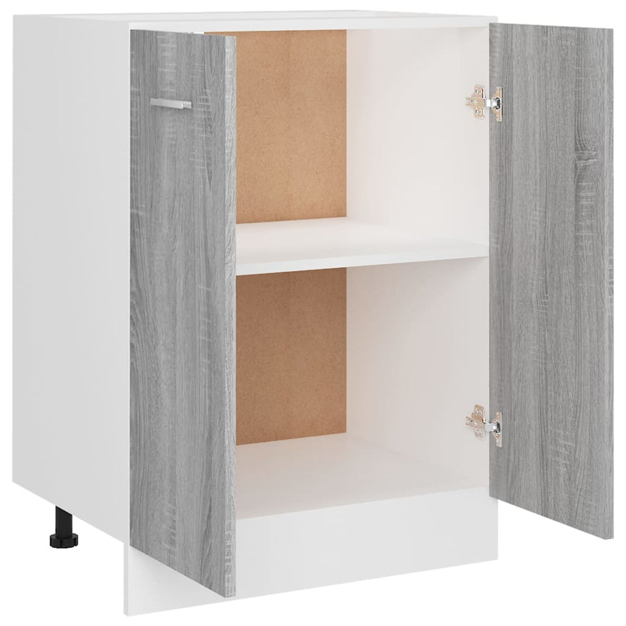 Onderkast 60x46x81,5 cm bewerkt hout grijs sonoma eikenkleurig Onderkast