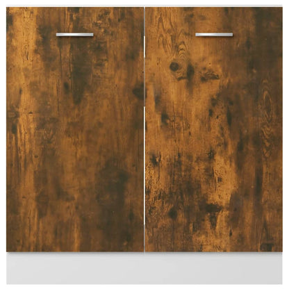 Gootsteenkast 80x46x81,5 cm bewerkt hout gerookt eikenkleur Gerookt eiken