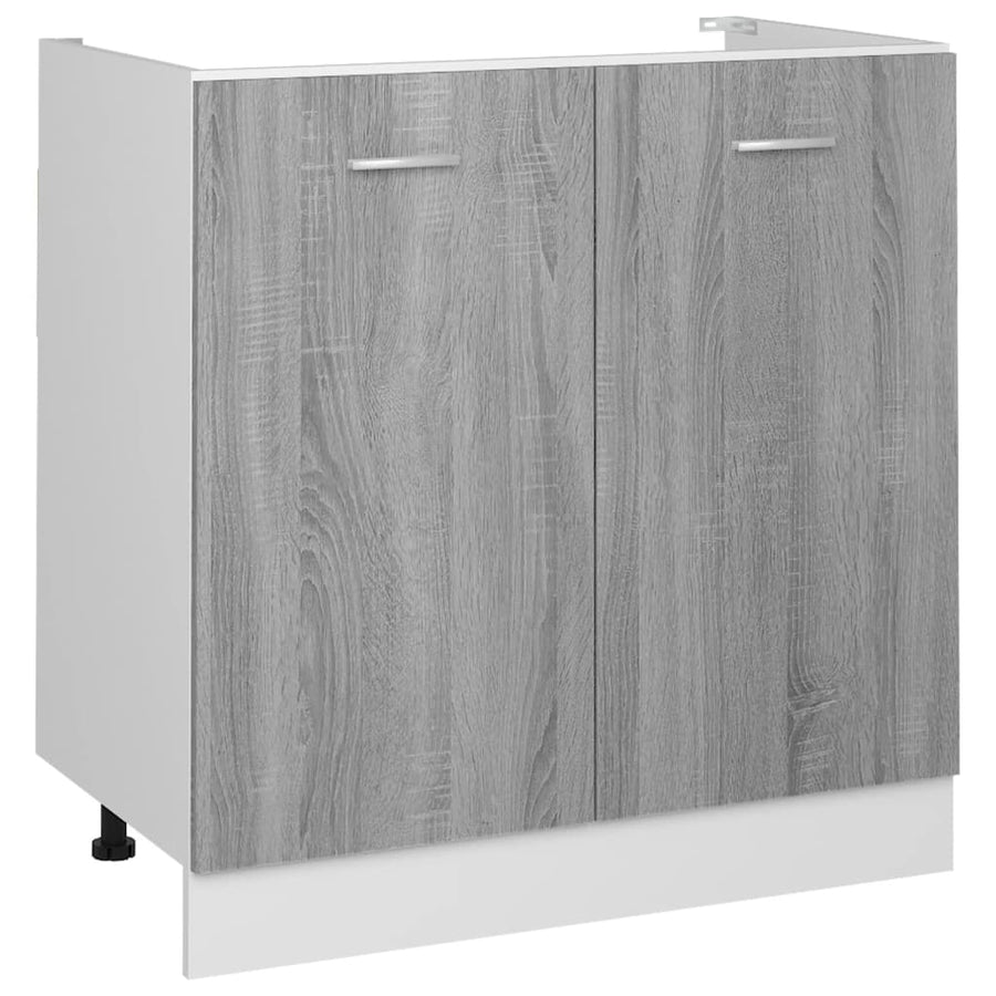 Gootsteenkast 80x46x81,5 cm bewerkt hout grijs sonoma eiken Grijs sonoma