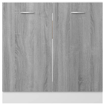 Gootsteenkast 80x46x81,5 cm bewerkt hout grijs sonoma eiken Grijs sonoma
