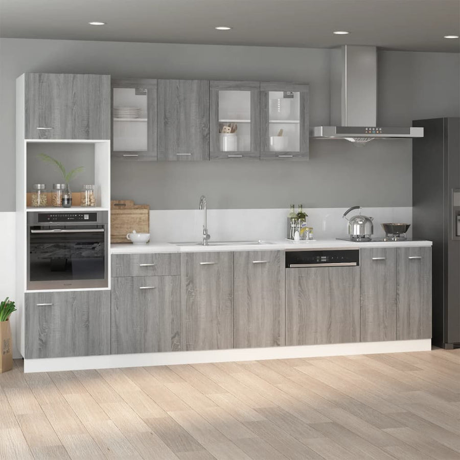 Gootsteenkast 80x46x81,5 cm bewerkt hout grijs sonoma eiken Grijs sonoma