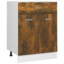 Onderkast met lade 60x46x81,5 cm bewerkt hout gerookt eiken Onderkast met lade 60 cm