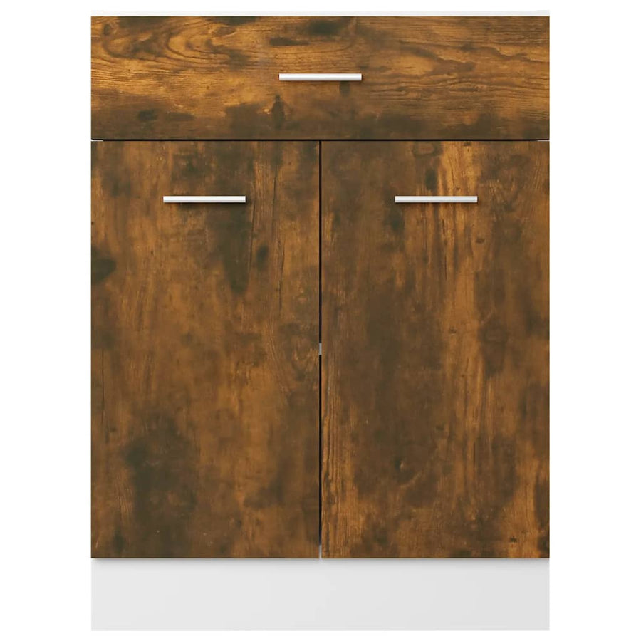 Onderkast met lade 60x46x81,5 cm bewerkt hout gerookt eiken Onderkast met lade 60 cm