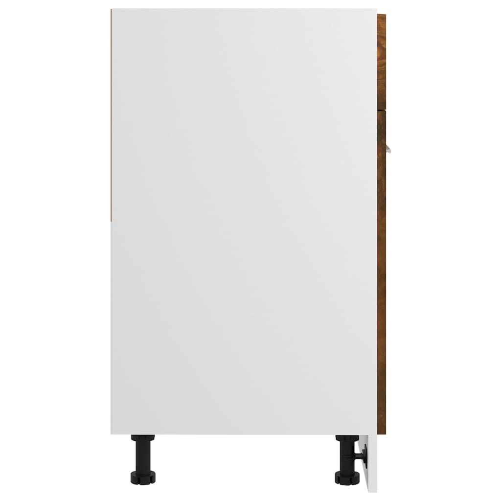 Onderkast met lade 60x46x81,5 cm bewerkt hout gerookt eiken Onderkast met lade 60 cm