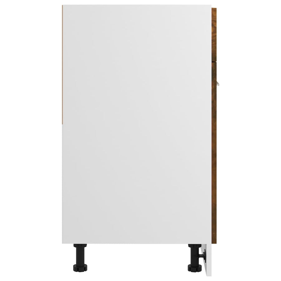 Onderkast met lade 60x46x81,5 cm bewerkt hout gerookt eiken Onderkast met lade 60 cm