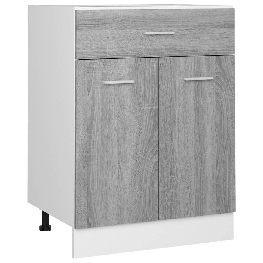Onderkast met lade 60x46x81,5 cm bewerkt hout grijs sonoma Onderkast met lade 60 cm