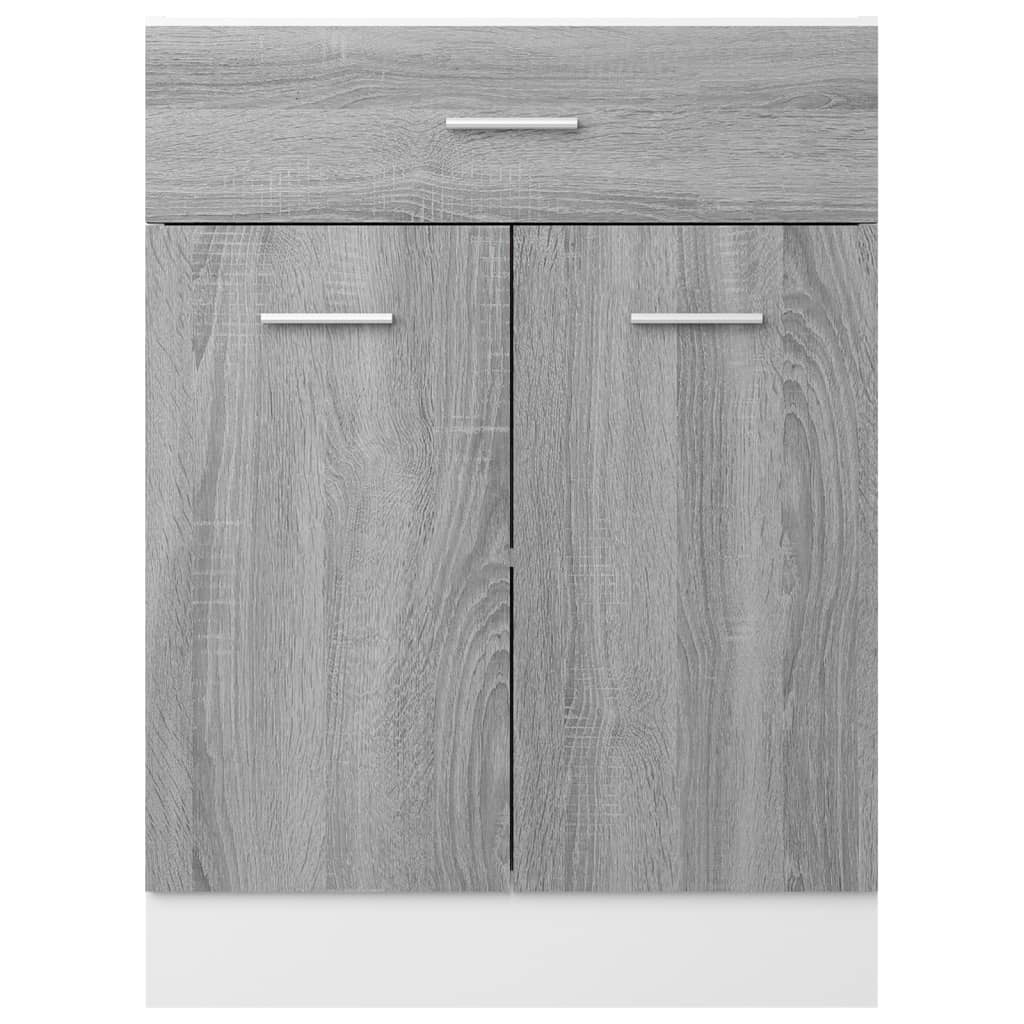Onderkast met lade 60x46x81,5 cm bewerkt hout grijs sonoma Onderkast met lade 60 cm