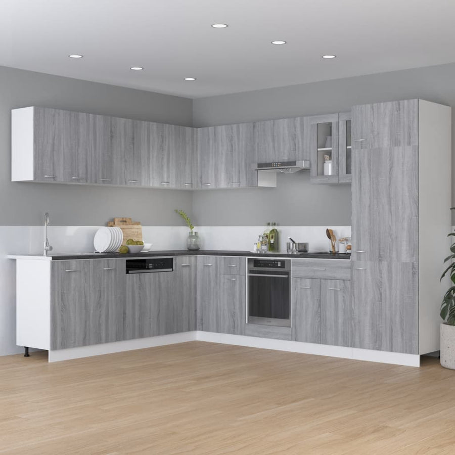 Wandkast hangend 50x31x60 cm bewerkt hout grijs sonoma eiken Grijs sonoma