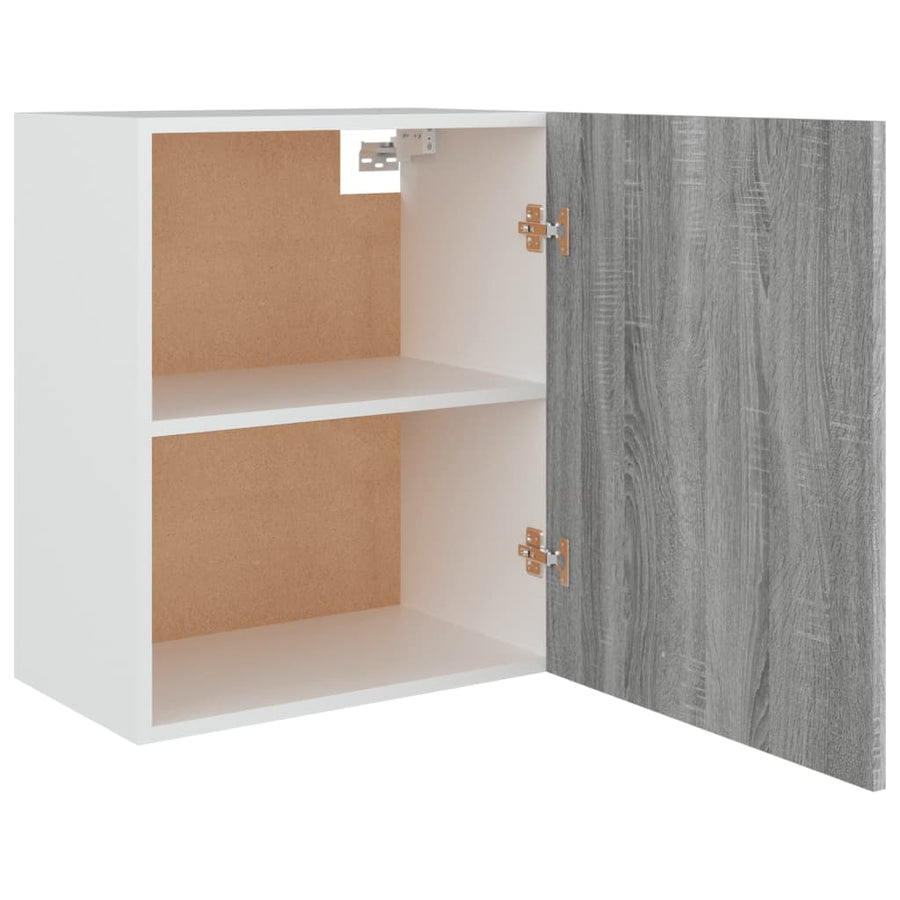 Wandkast hangend 50x31x60 cm bewerkt hout grijs sonoma eiken Grijs sonoma