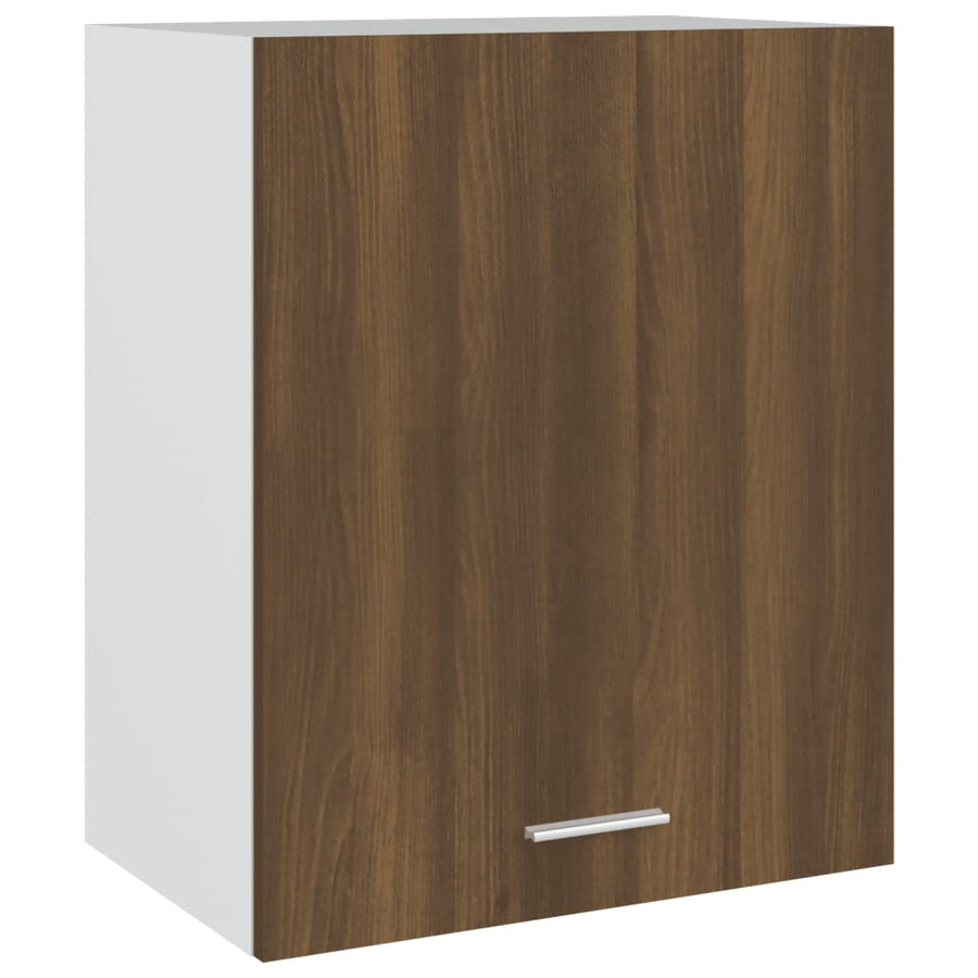 Wandkast Hangend 50X31X60 Cm Bewerkt Hout Bruineikenkleurig Bruin Eikenkleur Hangkast 50 cm