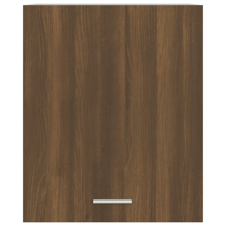 Wandkast Hangend 50X31X60 Cm Bewerkt Hout Bruineikenkleurig Bruin Eikenkleur Hangkast 50 cm