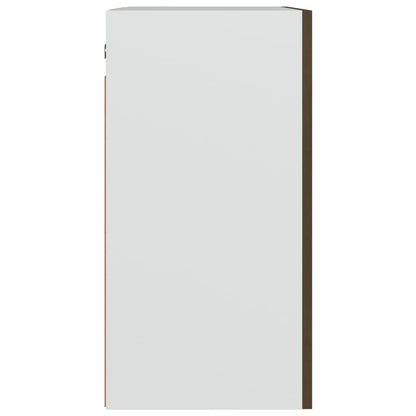 Wandkast Hangend 50X31X60 Cm Bewerkt Hout Bruineikenkleurig Bruin Eikenkleur Hangkast 50 cm