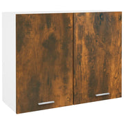 Bovenkast 80x31x60 cm bewerkt hout gerookt eiken