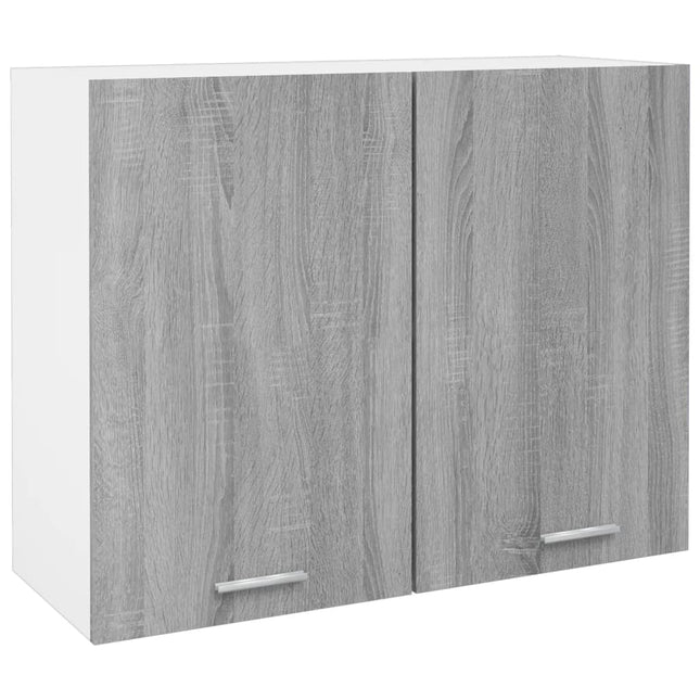 Wandkast hangend 80x31x60 cm bewerkt hout grijs sonoma eiken Hangkast 80 cm