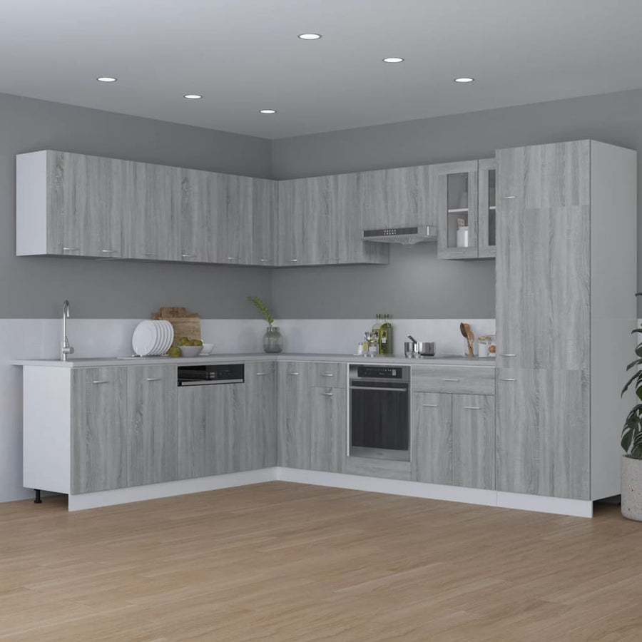 Wandkast hangend 80x31x60 cm bewerkt hout grijs sonoma eiken Hangkast 80 cm