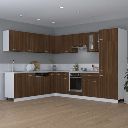 Wandkast Hangend 80X3X60 Cm Bewerkt Hout Kleurig Bruineiken Hangkast 80 cm