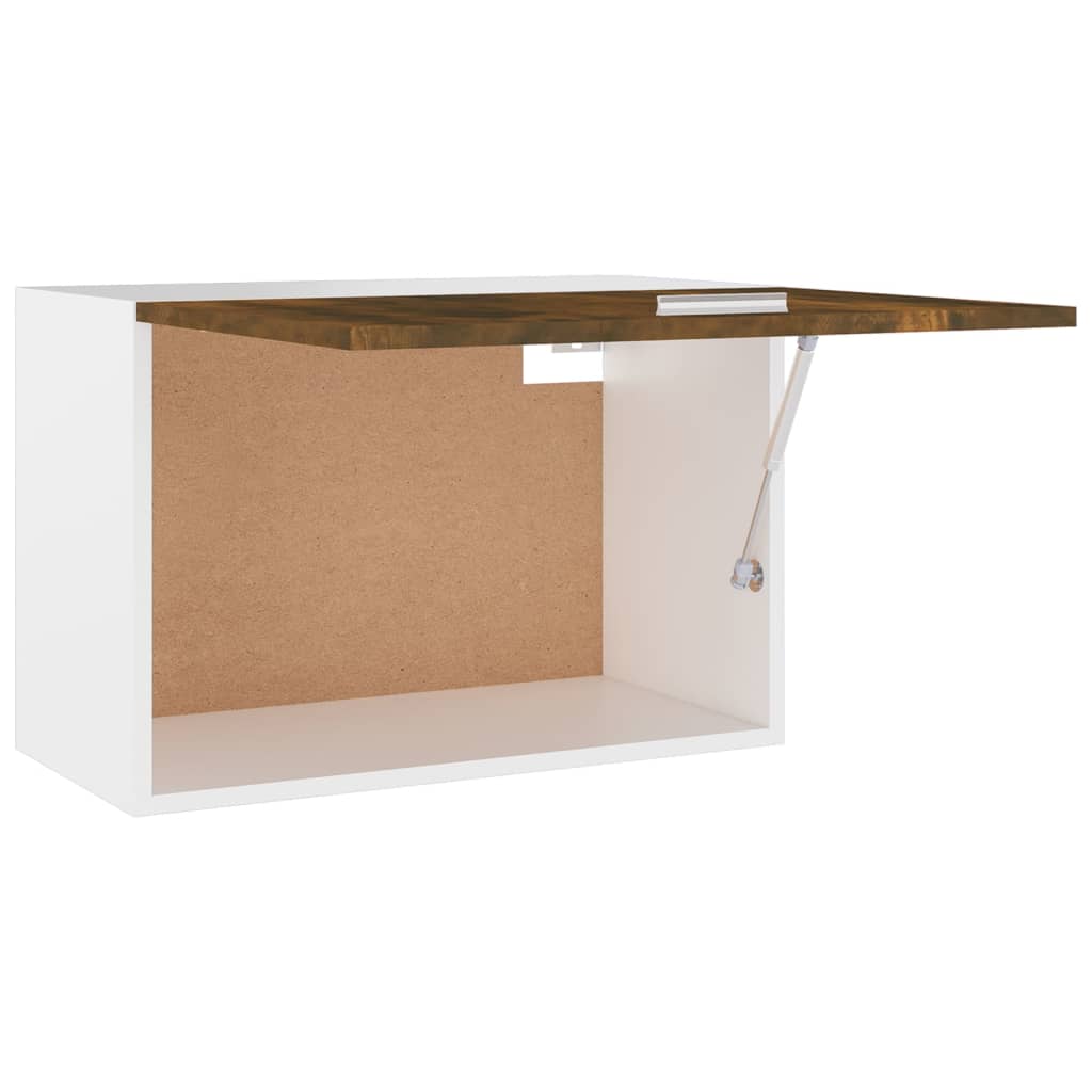 Wandkast hangend 60x31x40 cm bewerkt hout gerookt eikenkleurig Gerookt eiken