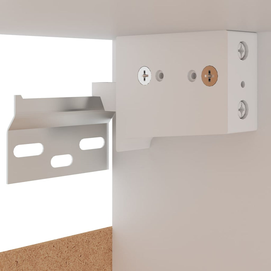 Wandkast hangend 60x31x40 cm bewerkt hout gerookt eikenkleurig Gerookt eiken