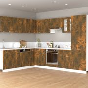 Bovenkast 60x31x40 cm bewerkt hout gerookt eiken