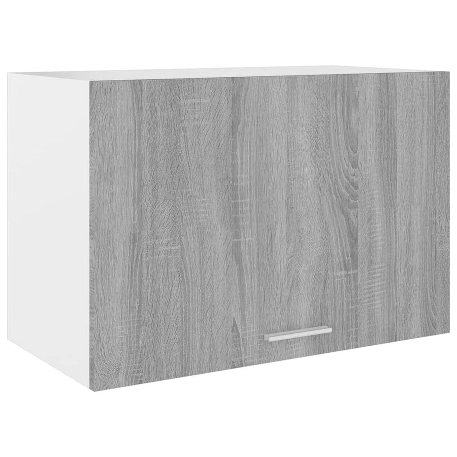 Wandkast Hangend 60X3X40 Cm Bewerkt Hout Eiken Grijs Sonoma handing cabinet with flip-up door