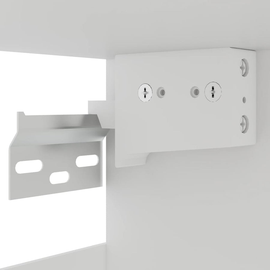 Wandkast hangend 80x31x60 cm glas en bewerkt hout gerookt eiken Hangkast glas 80 cm