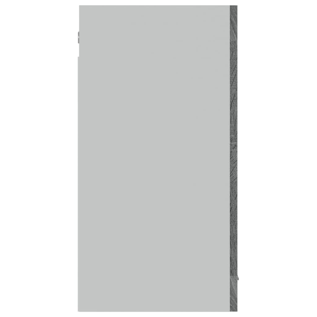 Wandkast hangend 80x31x60 cm glas en bewerkt hout grijs sonoma Hangkast glas 80 cm