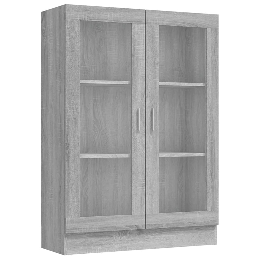 Vitrinekast 82,5X30,5X5 Cm Bewerkt Hout Eiken 82.5 x 30.5 x 115 cm Grijs sonoma