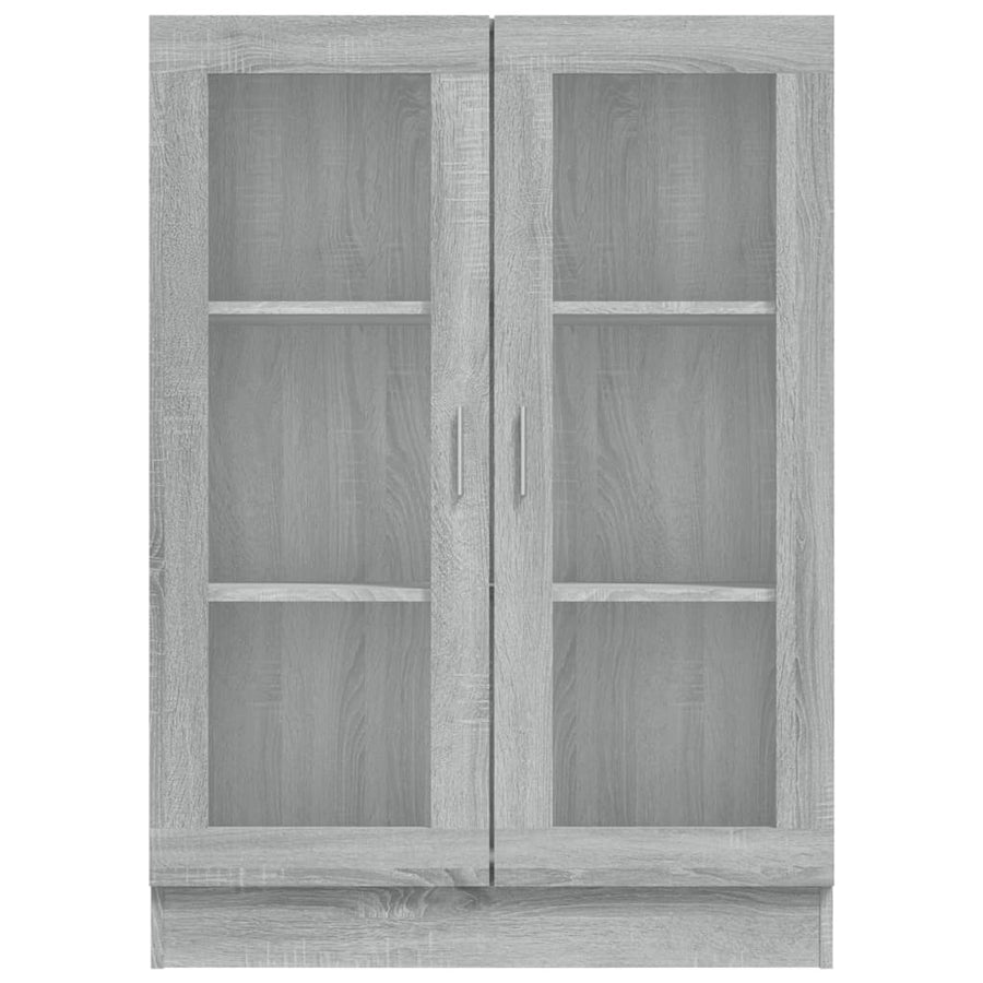 Vitrinekast 82,5X30,5X5 Cm Bewerkt Hout Eiken 82.5 x 30.5 x 115 cm Grijs sonoma