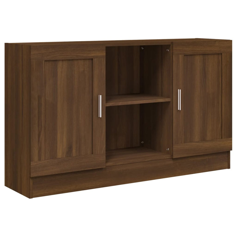 Dressoir 120x30,5x70 cm bewerkt hout bruineikenkleurig bruin eikenkleur Bewerkt hout