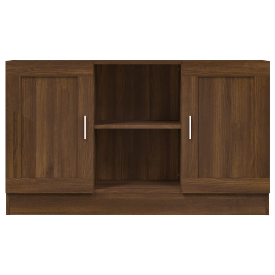 Dressoir 120x30,5x70 cm bewerkt hout bruineikenkleurig bruin eikenkleur Bewerkt hout