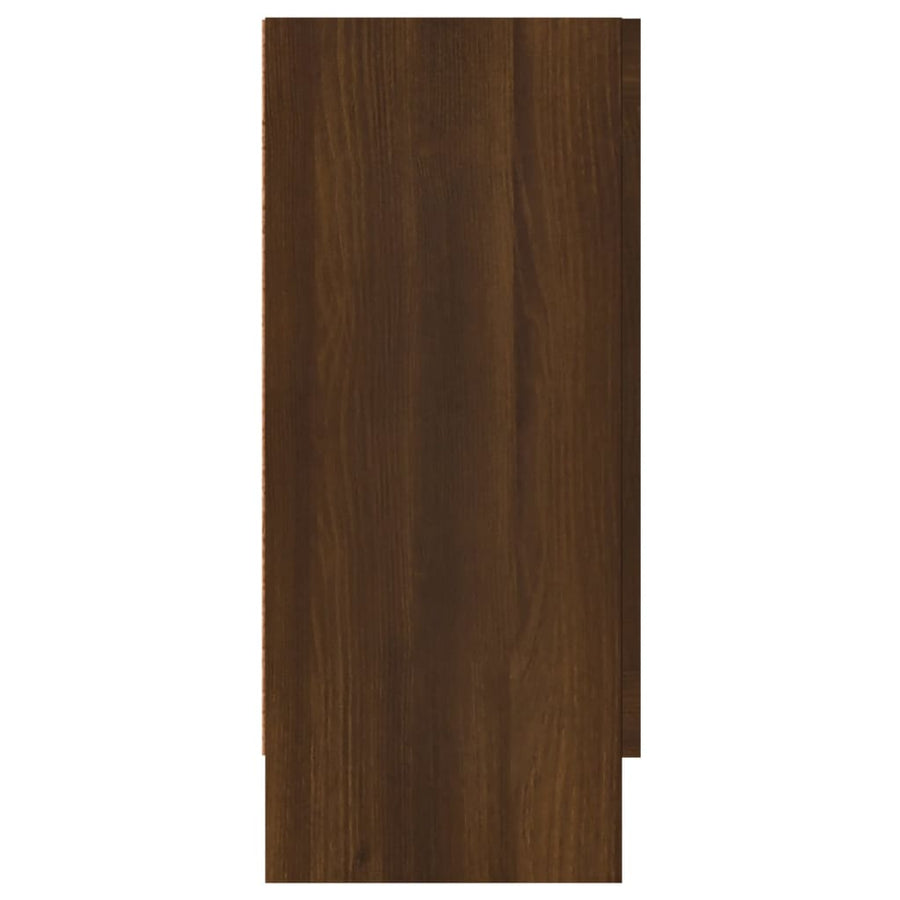 Dressoir 120x30,5x70 cm bewerkt hout bruineikenkleurig bruin eikenkleur Bewerkt hout