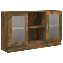 Vitrinekast 20X30,5X70 Cm Bewerkt Hout Kleurig Gerookt eiken Bewerkt hout en glas