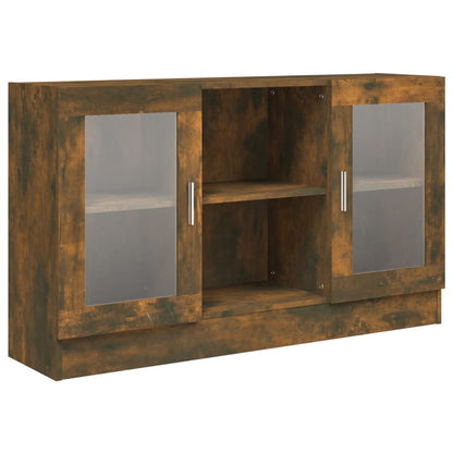 Vitrinekast 20X30,5X70 Cm Bewerkt Hout Kleurig Gerookt eiken Bewerkt hout en glas