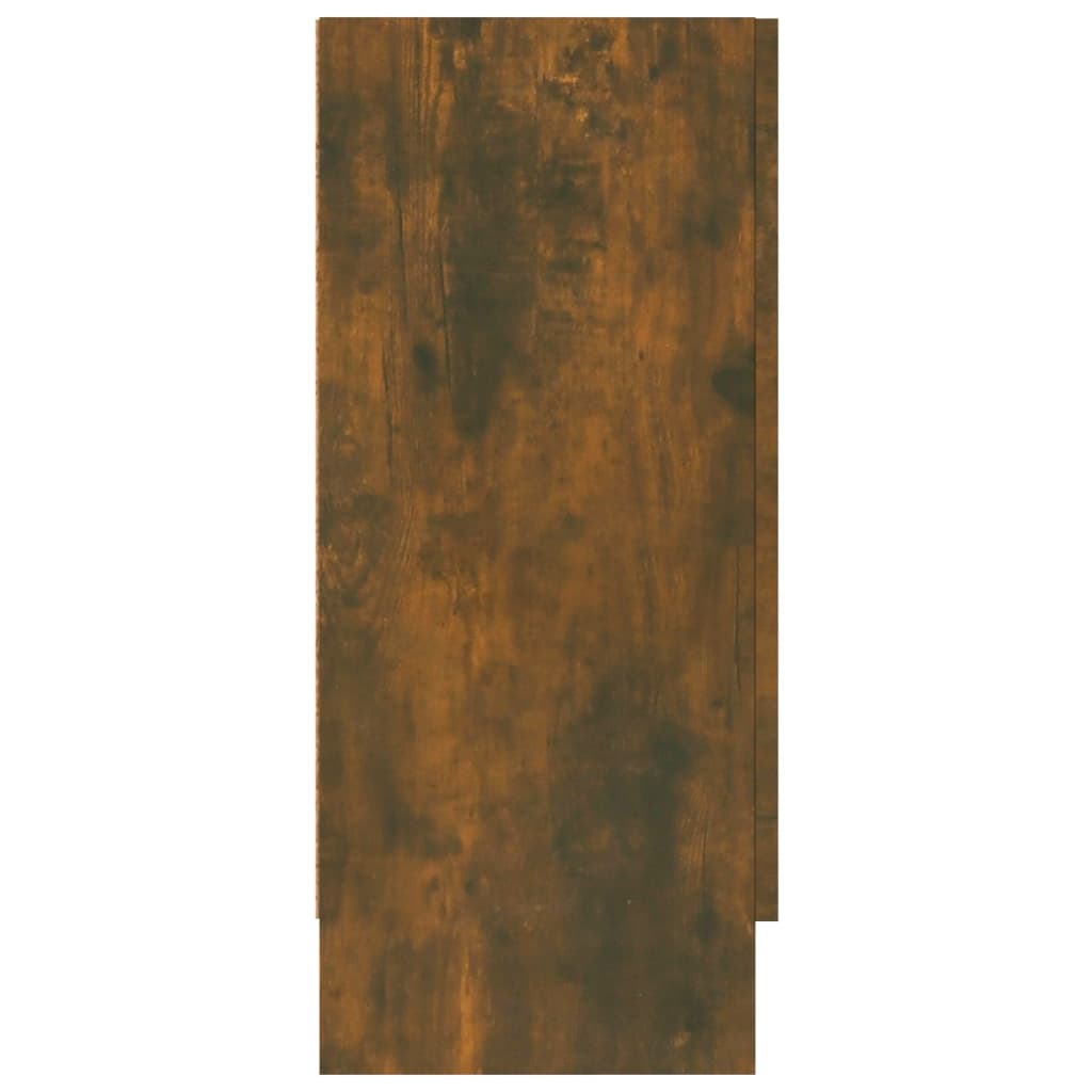 Vitrinekast 20X30,5X70 Cm Bewerkt Hout Kleurig Gerookt eiken Bewerkt hout en glas