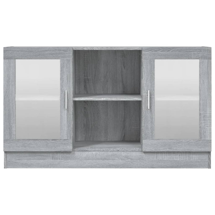 Vitrinekast 20X30,5X70 Cm Bewerkt Hout Eiken Grijs sonoma Bewerkt hout en glas