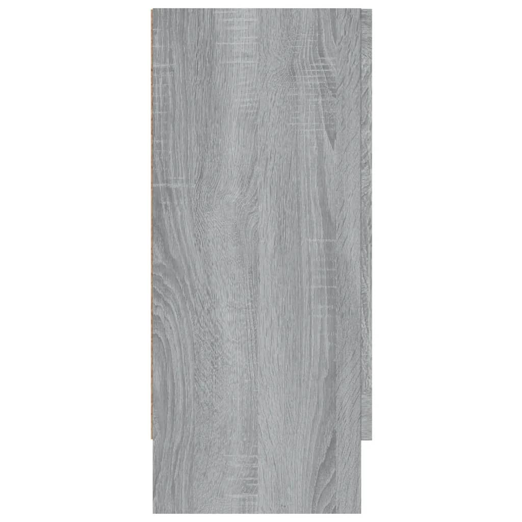 Vitrinekast 20X30,5X70 Cm Bewerkt Hout Eiken Grijs sonoma Bewerkt hout en glas