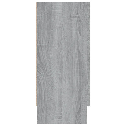 Vitrinekast 20X30,5X70 Cm Bewerkt Hout Eiken Grijs sonoma Bewerkt hout en glas