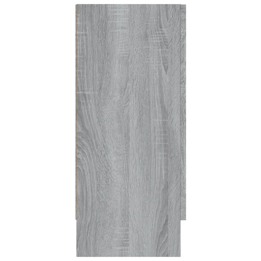 Vitrinekast 20X30,5X70 Cm Bewerkt Hout Eiken Grijs sonoma Bewerkt hout en glas