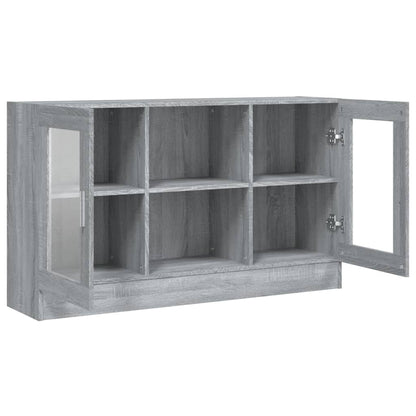 Vitrinekast 20X30,5X70 Cm Bewerkt Hout Eiken Grijs sonoma Bewerkt hout en glas