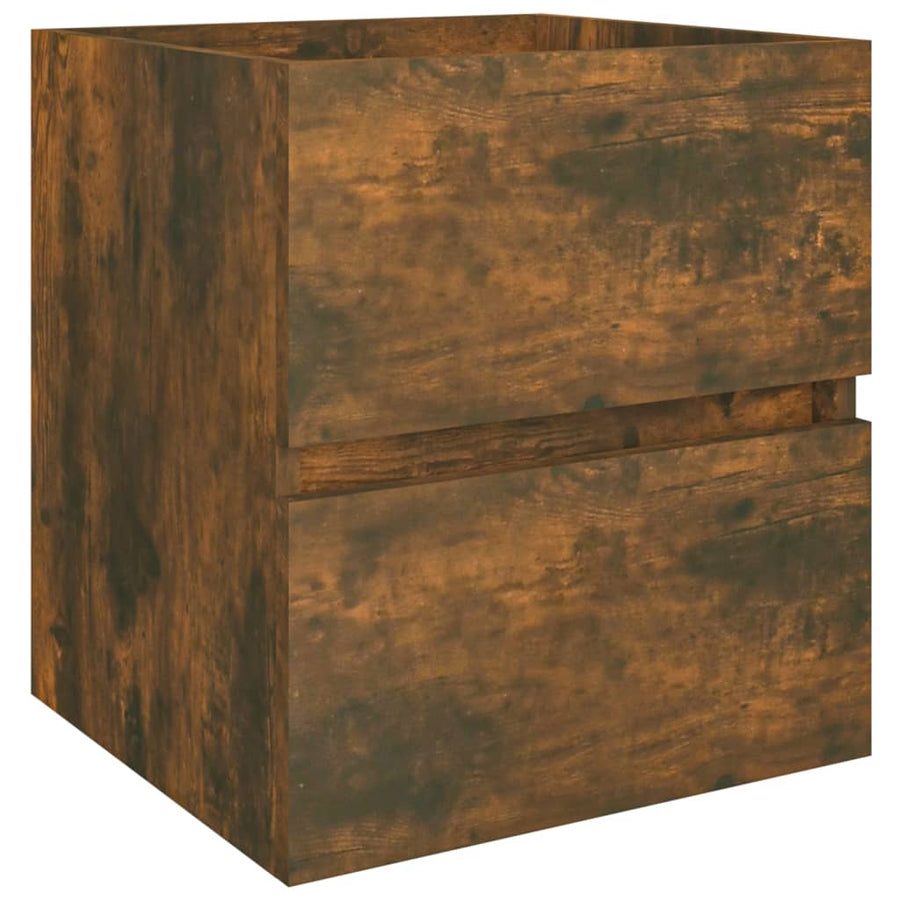 Wastafelkast 4X38,5X45 Cm Bewerkt Hout Kleurig 41 x 38.5 x 45 cm Gerookt eiken