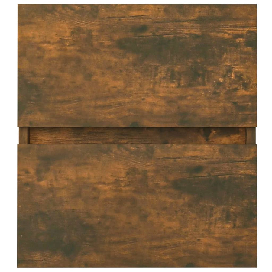 Wastafelkast 4X38,5X45 Cm Bewerkt Hout Kleurig 41 x 38.5 x 45 cm Gerookt eiken