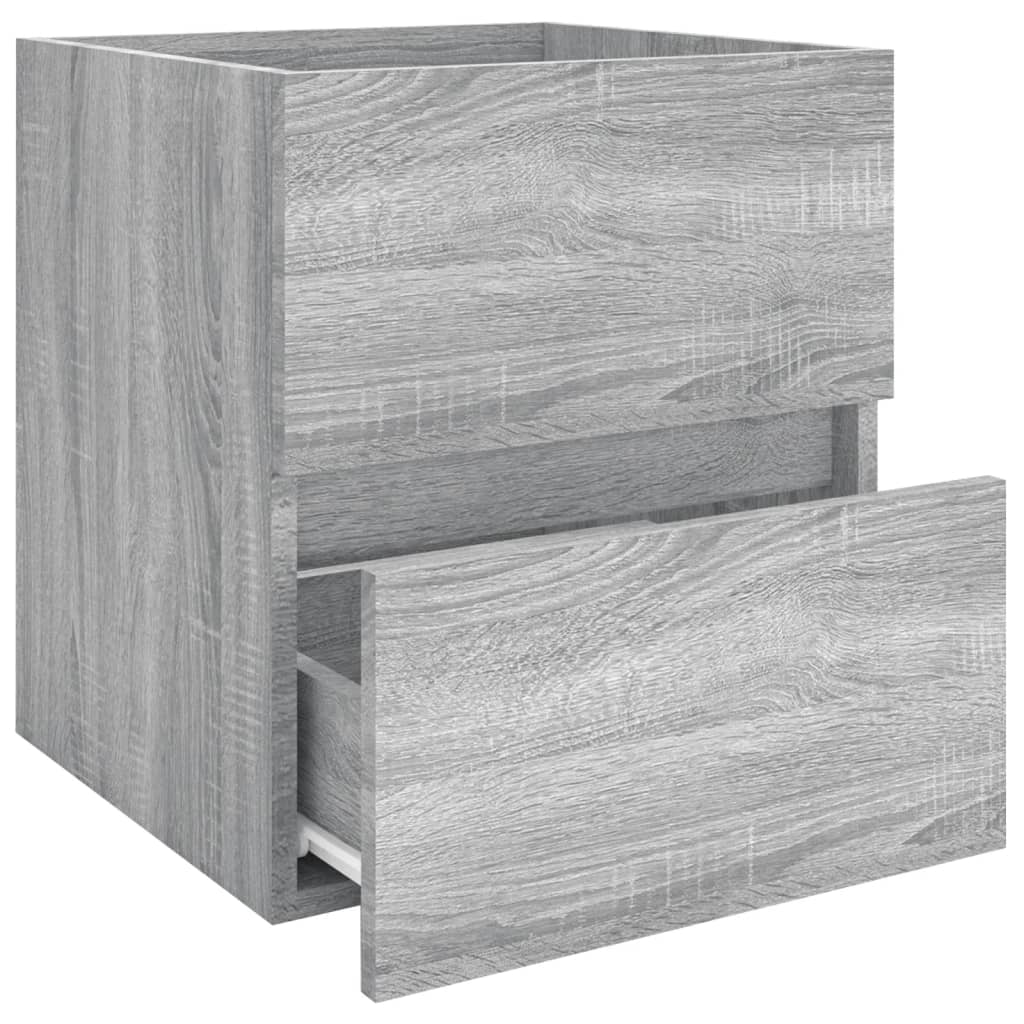 Wastafelkast 4X38,5X45 Cm Bewerkt Hout Eikenkleur 41 x 38.5 x 45 cm Grijs sonoma