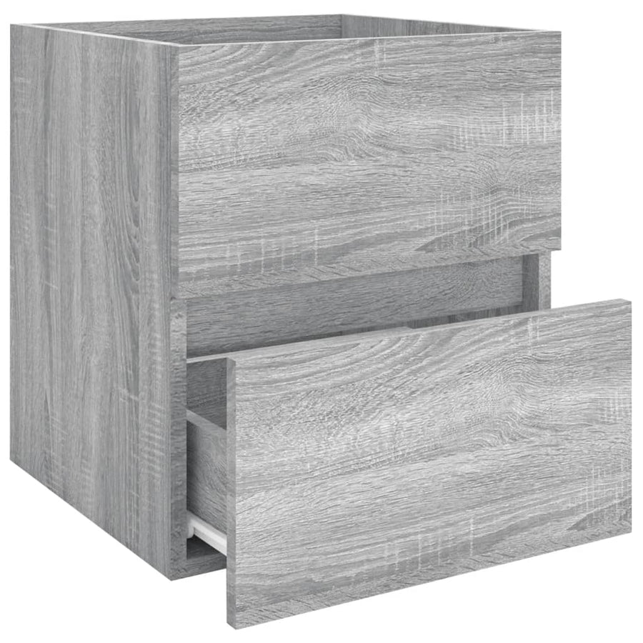 Wastafelkast 4X38,5X45 Cm Bewerkt Hout Eikenkleur 41 x 38.5 x 45 cm Grijs sonoma