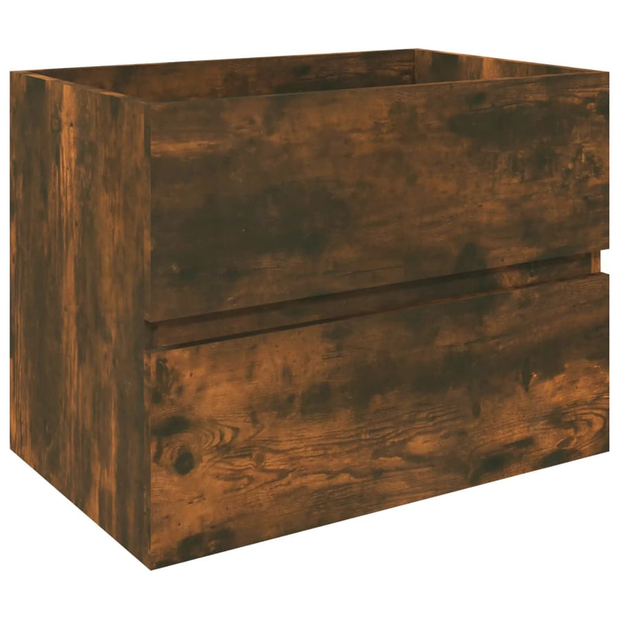 Wastafelkast 60X38,5X45 Cm Bewerkt Hout Kleurig 60 x 38.5 x 45 cm Gerookt eiken