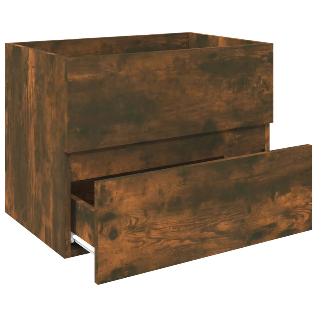 Wastafelkast 60X38,5X45 Cm Bewerkt Hout Kleurig 60 x 38.5 x 45 cm Gerookt eiken